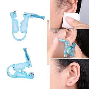 DISPOSABLE EAR NOSE PIERCING GUN WITH  STERILIZING LIQUID
