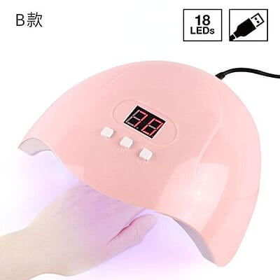 PORTABLE NAIL DRYER UV LED NAIL LAMP DRYING MACHINE WITH 30,60 90 MINUTES TIMER AND USB CABLE -36W