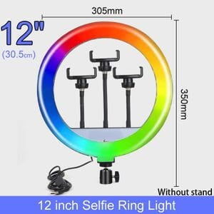 12 INCHES RGB RING LIGHT WITH A TRIPOD STAND 12 INCHES RGB RING LIGHT WITH A TRIPOD STAND