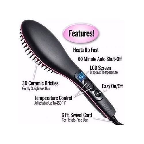 SIMPLY STRAIGHT CERAMIC HAIR STRAIGHTENING BRUSH HAIR STRAIGHTENER HOT STAYLING COMB SIMPLY STRAIGHT CERAMIC HAIR STRAIGHTENING BRUSH HAIR STRAIGHTENER HOT STAYLING COMB
