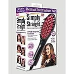 SIMPLY STRAIGHT CERAMIC HAIR STRAIGHTENING BRUSH HAIR STRAIGHTENER HOT STAYLING COMB SIMPLY STRAIGHT CERAMIC HAIR STRAIGHTENING BRUSH HAIR STRAIGHTENER HOT STAYLING COMB