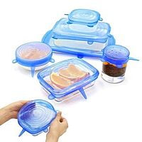 SILICON FOOD COVER 6PCS OF DIFEERENT SIZES SILICON FOOD COVER 6PCS OF DIFEERENT SIZES
