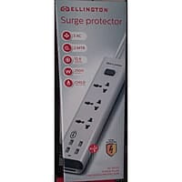 ELLINGTON (UK) SURGE PROTECTOR EXTENSION SOCKET WITH 3 WAY SOCKETS AND 4 USB PORTS ELLINGTON (UK) SURGE PROTECTOR EXTENSION SOCKET WITH 3 WAY SOCKETS AND 4 USB PORTS