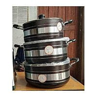 Hoffner Set of 3 Non Stick Pots 20 -24cm Hoffner Set of 3 Non Stick Pots 20 -24cm