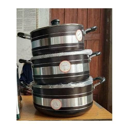 Hoffner Set of 3 Non Stick Pots 20 -24cm Hoffner Set of 3 Non Stick Pots 20 -24cm