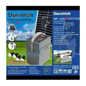 DURAVOLT SOLAR GENERATOR WITH SOLAR PANEL AND 4 BULBS DURAVOLT SOLAR GENERATOR WITH SOLAR PANEL AND 4 BULBS