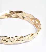 NON-TARNISHING GOLD REPLICA WOOVEN NECKLACE WITH ADJUSTMENT NON-TARNISHING GOLD REPLICA WOOVEN NECKLACE WITH ADJUSTMENT