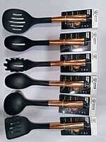 GOLD PLATED COOKING SPOON COOKWARE SET OF 6 PIECES GOLD PLATED COOKING SPOON COOKWARE SET OF 6 PIECES