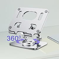 STAINLESS STEEL 360° ROTATING ADJUSTABLE DESKTOP PHONE TABLET STAND STAINLESS STEEL 360° ROTATING ADJUSTABLE DESKTOP PHONE TABLET STAND