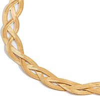 NON-TARNISHING GOLD REPLICA WOOVEN NECKLACE WITH ADJUSTMENT NON-TARNISHING GOLD REPLICA WOOVEN NECKLACE WITH ADJUSTMENT