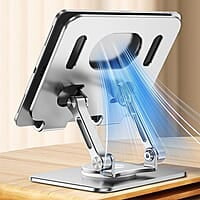 STAINLESS STEEL 360° ROTATING ADJUSTABLE DESKTOP PHONE TABLET STAND STAINLESS STEEL 360° ROTATING ADJUSTABLE DESKTOP PHONE TABLET STAND