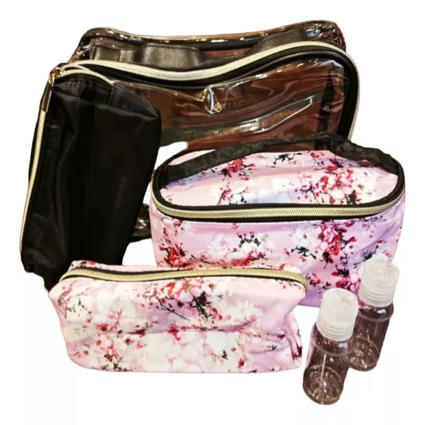 ADRIENNE VITTADINI (ITALIAN) 6IN1 LUXURY TOILERIES BAG TRAVEL MATE ADRIENNE VITTADINI (ITALIAN) 6IN1 LUXURY TOILERIES BAG TRAVEL MATE