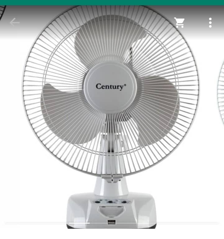 CENTURY 12INCHES ELECTRIC RECHARGEABLE TABLE FAN CENTURY 12INCHES ELECTRIC RECHARGEABLE TABLE FAN