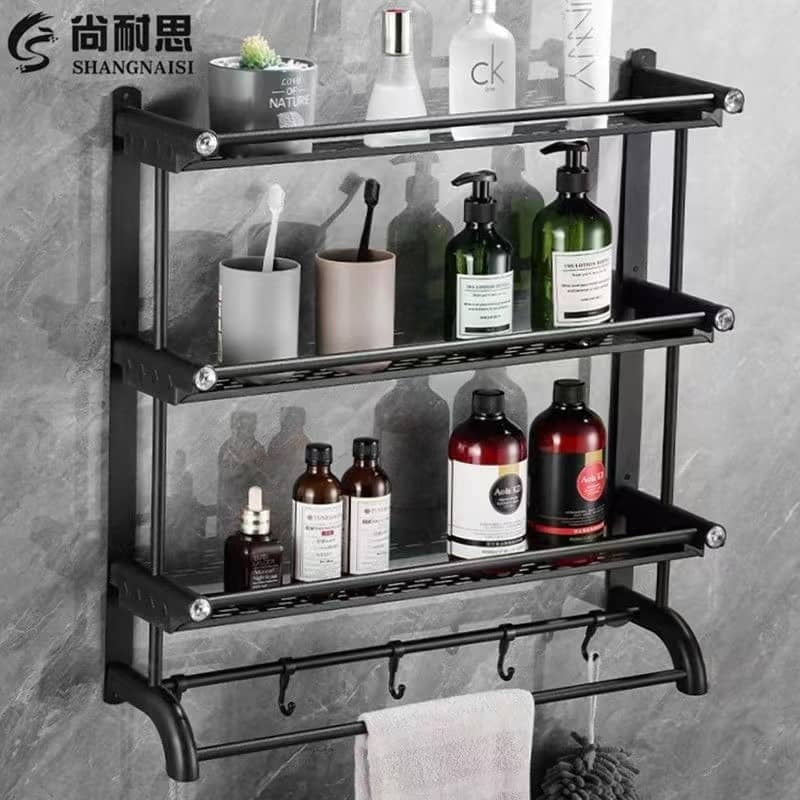 3 LAYERS KITCHEN BATHROOM WALL RACK WITH TOWEL RAILS 3 LAYERS KITCHEN BATHROOM WALL RACK WITH TOWEL RAILS