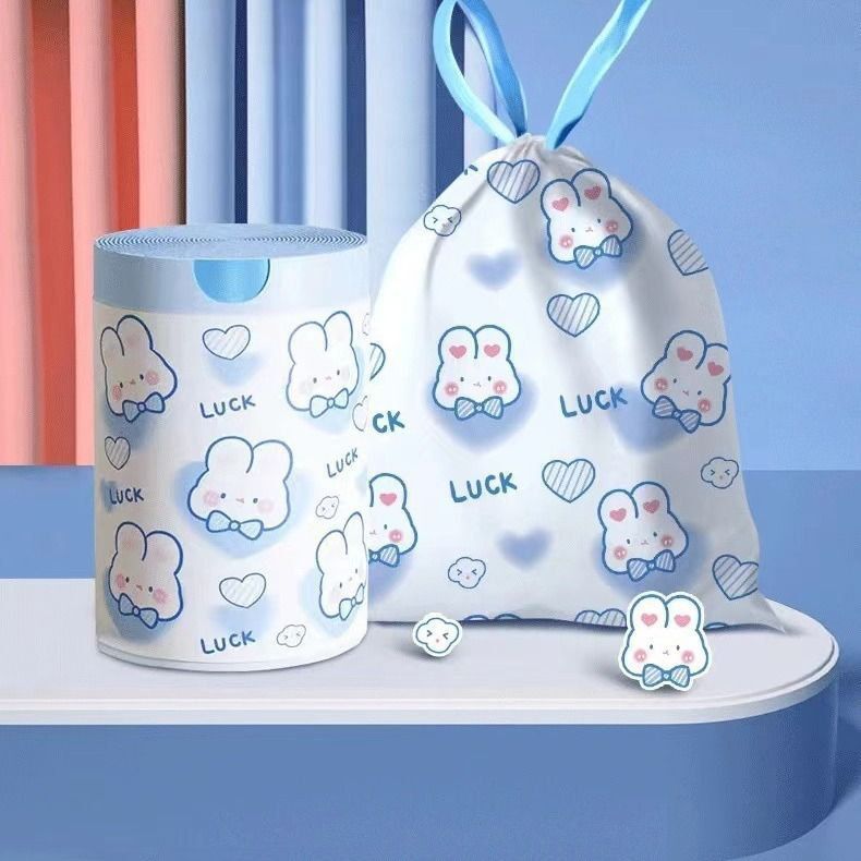 Cartoon drawstring kitchen garbage bag by 70 pieces l Cartoon drawstring kitchen garbage bag by 70 pieces l