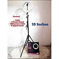 10Inches Ring Light With Phone Holder and Tripod Stand 10Inches Ring Light With Phone Holder and Tripod Stand