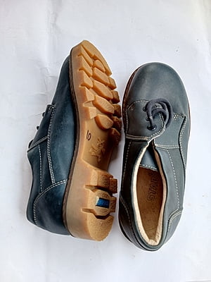 STABIFOOT 100% LEATHER BOYS SHOES  - UK STOCK SHOES - (BLUE-BLACK COLOUR)