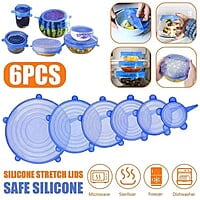 SILICON FOOD COVER 6PCS OF DIFEERENT SIZES SILICON FOOD COVER 6PCS OF DIFEERENT SIZES