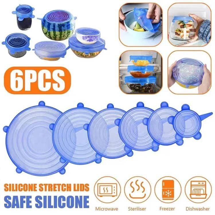 SILICON FOOD COVER 6PCS OF DIFEERENT SIZES SILICON FOOD COVER 6PCS OF DIFEERENT SIZES