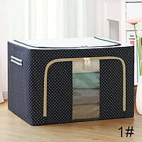 CLOTHES STORAGE BOX WITH STEEL FRAME 66LITRES CLOTHES STORAGE BOX WITH STEEL FRAME 66LITRES
