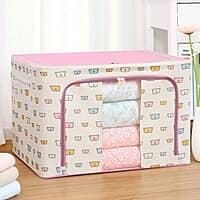 CLOTHES STORAGE BOX WITH STEEL FRAME 66LITRES CLOTHES STORAGE BOX WITH STEEL FRAME 66LITRES