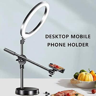 OVERHEAD TRIPOD STAND FOR MOBILE PHONES WITH RING LIGHT