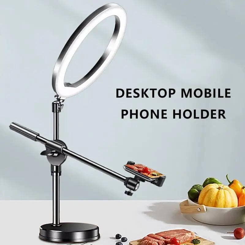 OVERHEAD TRIPOD STAND FOR MOBILE PHONES WITH RING LIGHT OVERHEAD TRIPOD STAND FOR MOBILE PHONES WITH RING LIGHT