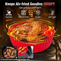 REUSABLE SILICON AIR FRYER MICROWAVE OVEN PLATE BIG SIZE REUSABLE SILICON AIR FRYER MICROWAVE OVEN PLATE BIG SIZE