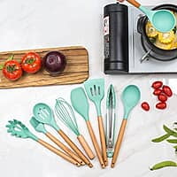 12 PIECES SILICONE COOKWARE COOKING SPOON UTENSILS 12 PIECES SILICONE COOKWARE COOKING SPOON UTENSILS