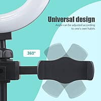 DESKTOP SELFIE RING LIGHT TWO PHONE HOLDERS DESKTOP SELFIE RING LIGHT TWO PHONE HOLDERS