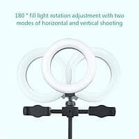 DESKTOP SELFIE RING LIGHT TWO PHONE HOLDERS DESKTOP SELFIE RING LIGHT TWO PHONE HOLDERS
