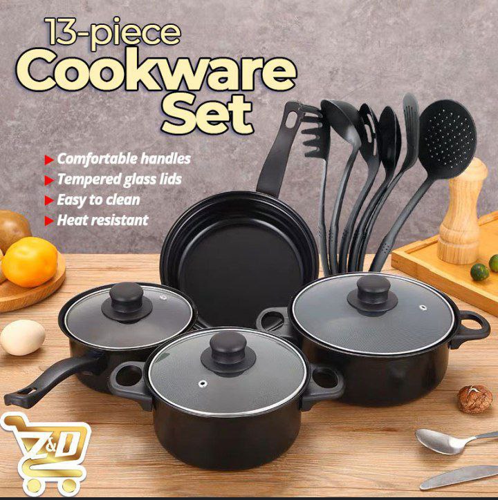 13 PIECES COOKWARE SET SET OF POTS 13 PIECES COOKWARE SET SET OF POTS