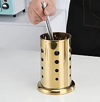 STAINLESS STEEL GOLD PLATTED CUTLERY HOLDER CUTLERIES DRAINER STAINLESS STEEL GOLD PLATTED CUTLERY HOLDER CUTLERIES DRAINER