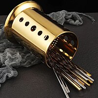 STAINLESS STEEL GOLD PLATTED CUTLERY HOLDER CUTLERIES DRAINER STAINLESS STEEL GOLD PLATTED CUTLERY HOLDER CUTLERIES DRAINER