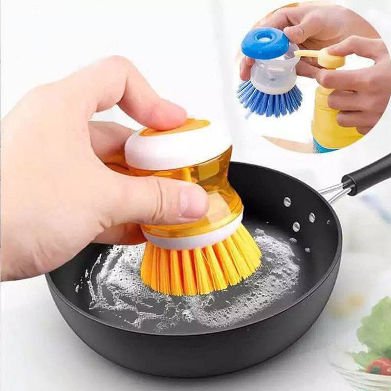 DISH WASHING BRUSH WITH SOAP DISPENSER