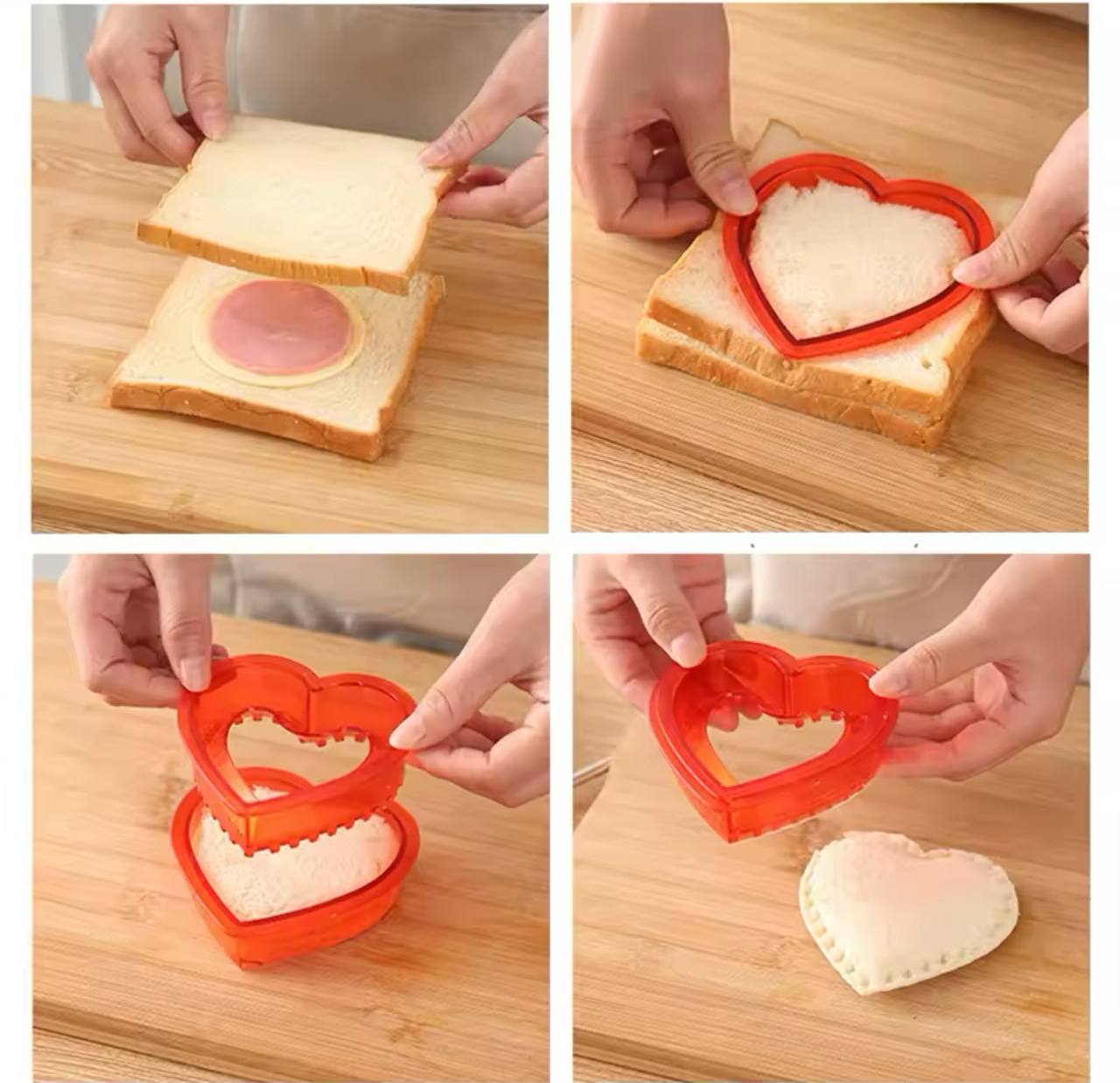 SANDWICH CUTTER SANDWICH MOLD SANDWICH SEALER - HEART SHAPE SANDWICH CUTTER SANDWICH MOLD SANDWICH SEALER - HEART SHAPE