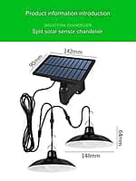 OUTDOOR/INDOOR SOLAR POWER STORAGE WITH TWO CHANDELIER WATER PROOF LIGHTS WITH SOLAR PANEL OUTDOOR/INDOOR SOLAR POWER STORAGE WITH TWO CHANDELIER WATER PROOF LIGHTS WITH SOLAR PANEL