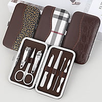 7 PCS SOUVENIR IEDA LEATHER BOX NAIL CARE SET MANICURE SET 7 PCS SOUVENIR IEDA LEATHER BOX NAIL CARE SET MANICURE SET
