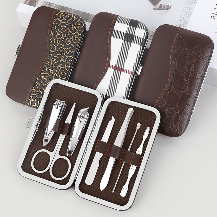 7 PCS SOUVENIR IEDA LEATHER BOX NAIL CARE SET MANICURE SET 7 PCS SOUVENIR IEDA LEATHER BOX NAIL CARE SET MANICURE SET