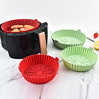 SILICONE AIR FRYER PLATE BIG SIZE AIR FRYER BOWL - REUSABLE - VERY THICK SILICONE AIR FRYER PLATE BIG SIZE AIR FRYER BOWL - REUSABLE - VERY THICK