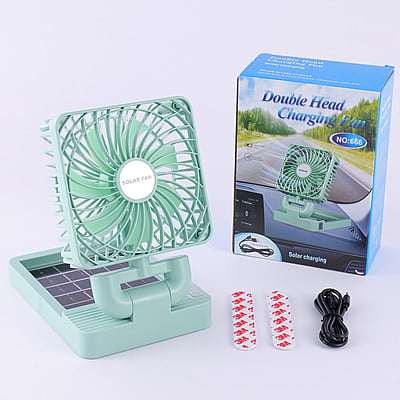 SOLAR ELECTRIC USB CHARGING MINI TABLE FAN