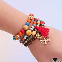 BOHEMIAN 4IN1 ELASTIC BEADED BRACELET BOHEMIAN 4IN1 ELASTIC BEADED BRACELET