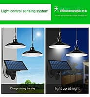 OUTDOOR/INDOOR SOLAR POWER STORAGE WITH TWO CHANDELIER WATER PROOF LIGHTS WITH SOLAR PANEL OUTDOOR/INDOOR SOLAR POWER STORAGE WITH TWO CHANDELIER WATER PROOF LIGHTS WITH SOLAR PANEL