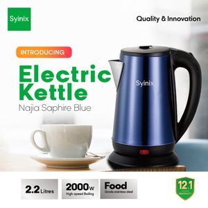 SYINIX  2.2LITRES ELECTRIC JUG / KETTLE 2000W - BLUE