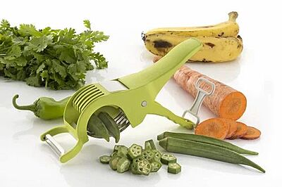 2IN1 VEGETABLES & FRUITS CUTTER/SLICER WITH PEELER.